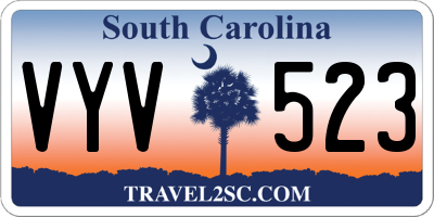 SC license plate VYV523