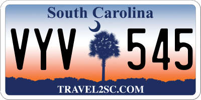 SC license plate VYV545