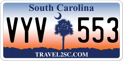SC license plate VYV553