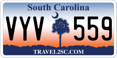 SC license plate VYV559