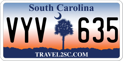 SC license plate VYV635