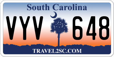 SC license plate VYV648