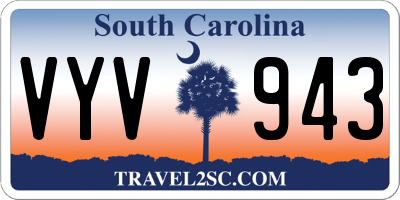 SC license plate VYV943