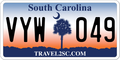 SC license plate VYW049