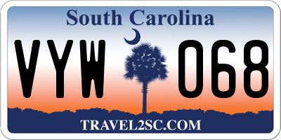 SC license plate VYW068