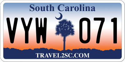 SC license plate VYW071