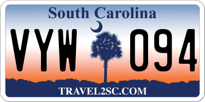 SC license plate VYW094