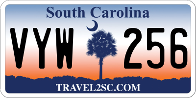 SC license plate VYW256