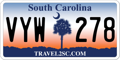 SC license plate VYW278