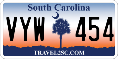 SC license plate VYW454