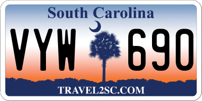SC license plate VYW690