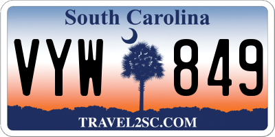 SC license plate VYW849