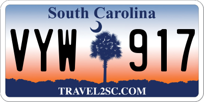 SC license plate VYW917
