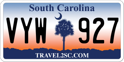 SC license plate VYW927
