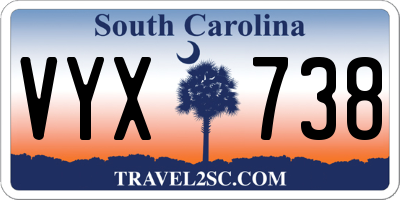 SC license plate VYX738