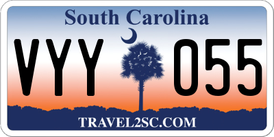SC license plate VYY055
