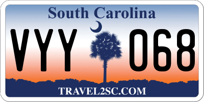 SC license plate VYY068
