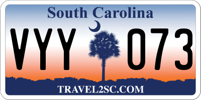 SC license plate VYY073