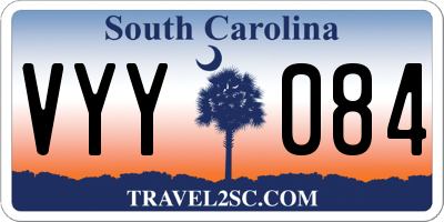 SC license plate VYY084