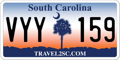 SC license plate VYY159