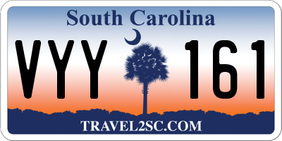 SC license plate VYY161