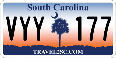 SC license plate VYY177