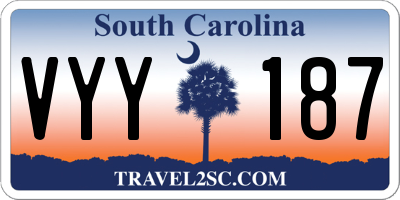 SC license plate VYY187