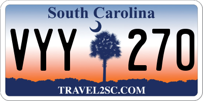 SC license plate VYY270