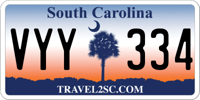 SC license plate VYY334