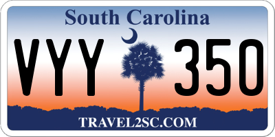SC license plate VYY350