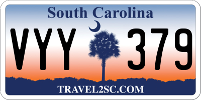 SC license plate VYY379