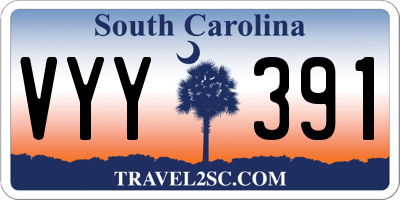 SC license plate VYY391