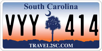 SC license plate VYY414