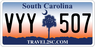 SC license plate VYY507