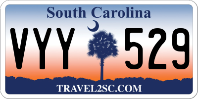 SC license plate VYY529