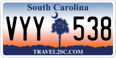 SC license plate VYY538