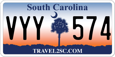 SC license plate VYY574