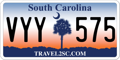 SC license plate VYY575