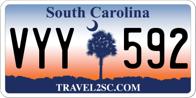 SC license plate VYY592