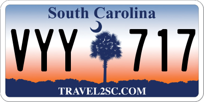 SC license plate VYY717