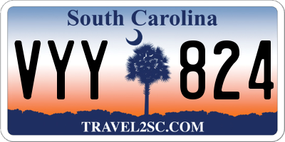 SC license plate VYY824