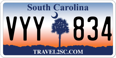 SC license plate VYY834