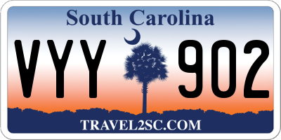 SC license plate VYY902