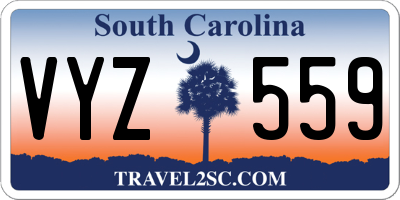 SC license plate VYZ559