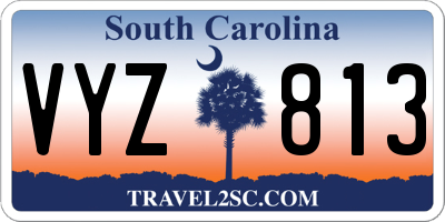 SC license plate VYZ813