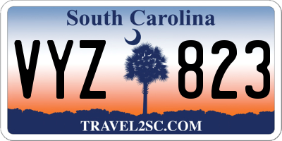 SC license plate VYZ823