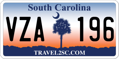 SC license plate VZA196