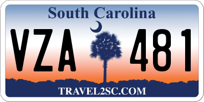 SC license plate VZA481