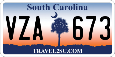 SC license plate VZA673