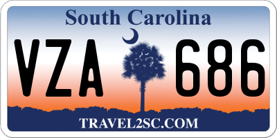 SC license plate VZA686
